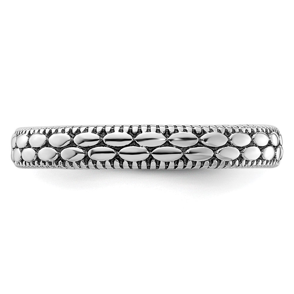 Sterlingsilber Stapelbar Expressions Antikisiert Gemustert Ring