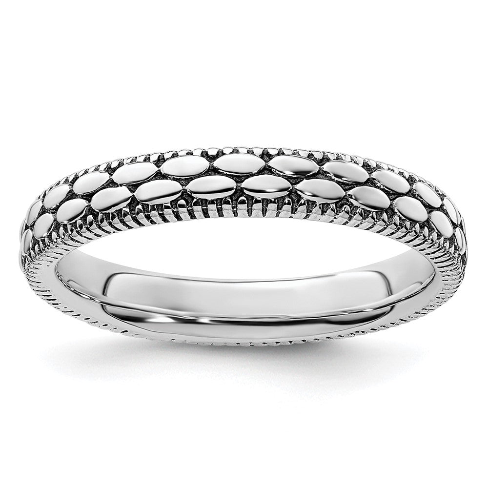 Sterlingsilber Stapelbar Expressions Antikisiert Gemustert Ring