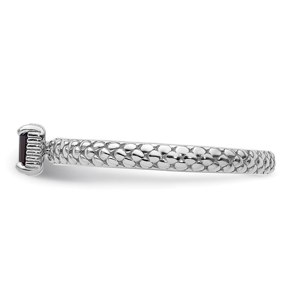 Sterlingsilber Stapelbar Expressions Erzeugt Saphir Einfach Stein Ring