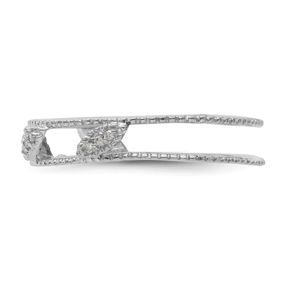 Sterlingsilber Stapelbar Expressions Rhodiniert Diamant Jacke Ring