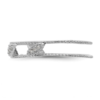 Sterlingsilber Stapelbar Expressions Rhodiniert Diamant Jacke Ring