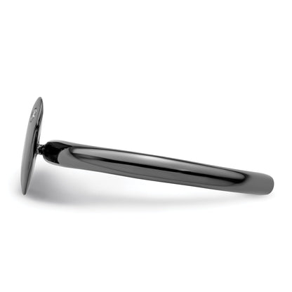 Sterlingsilber Stapelbar Expressions Rutheniumbeschichtet Herz Diamant Ring