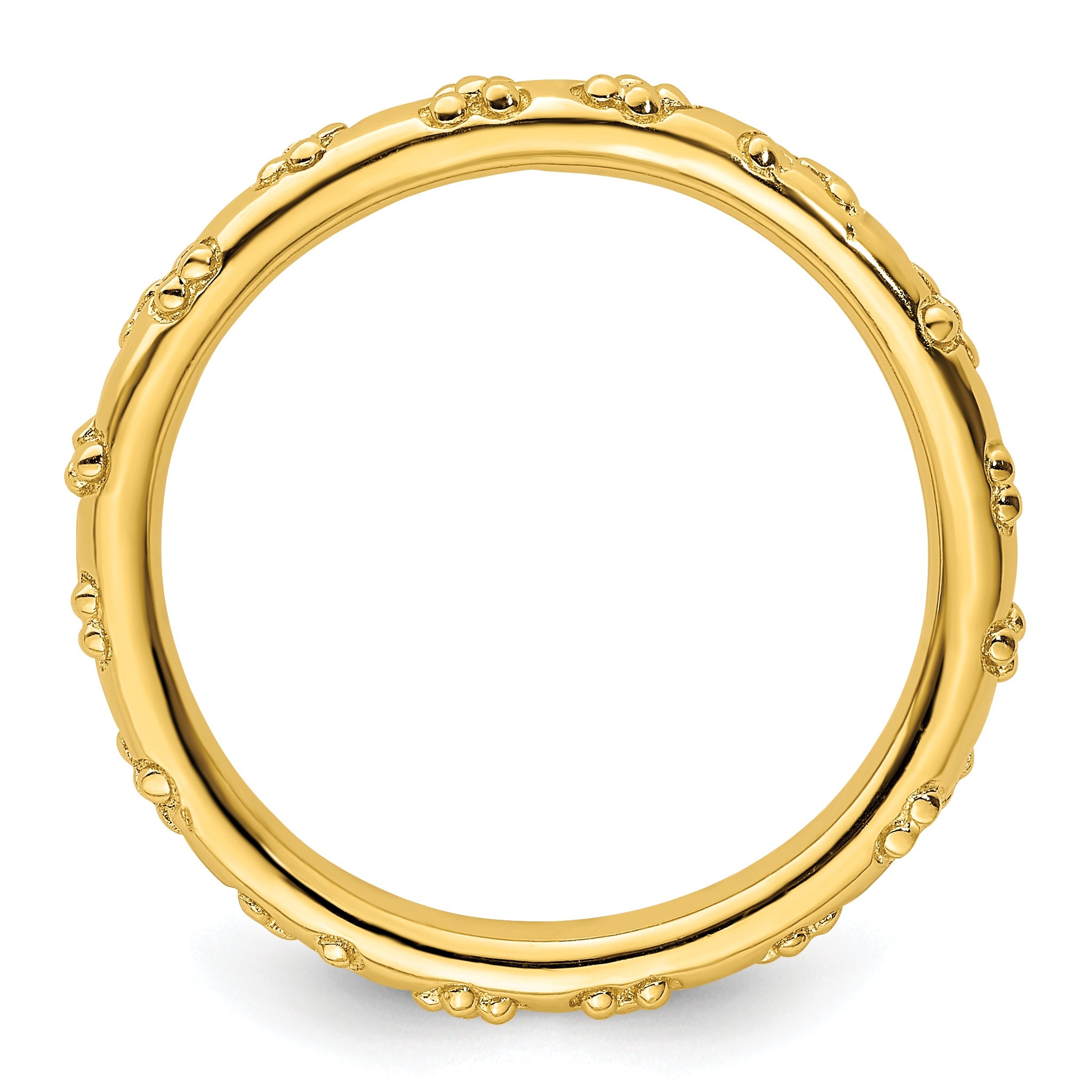 Sterlingsilber Stapelbar Expressions Vergoldet Strukturiert Ring