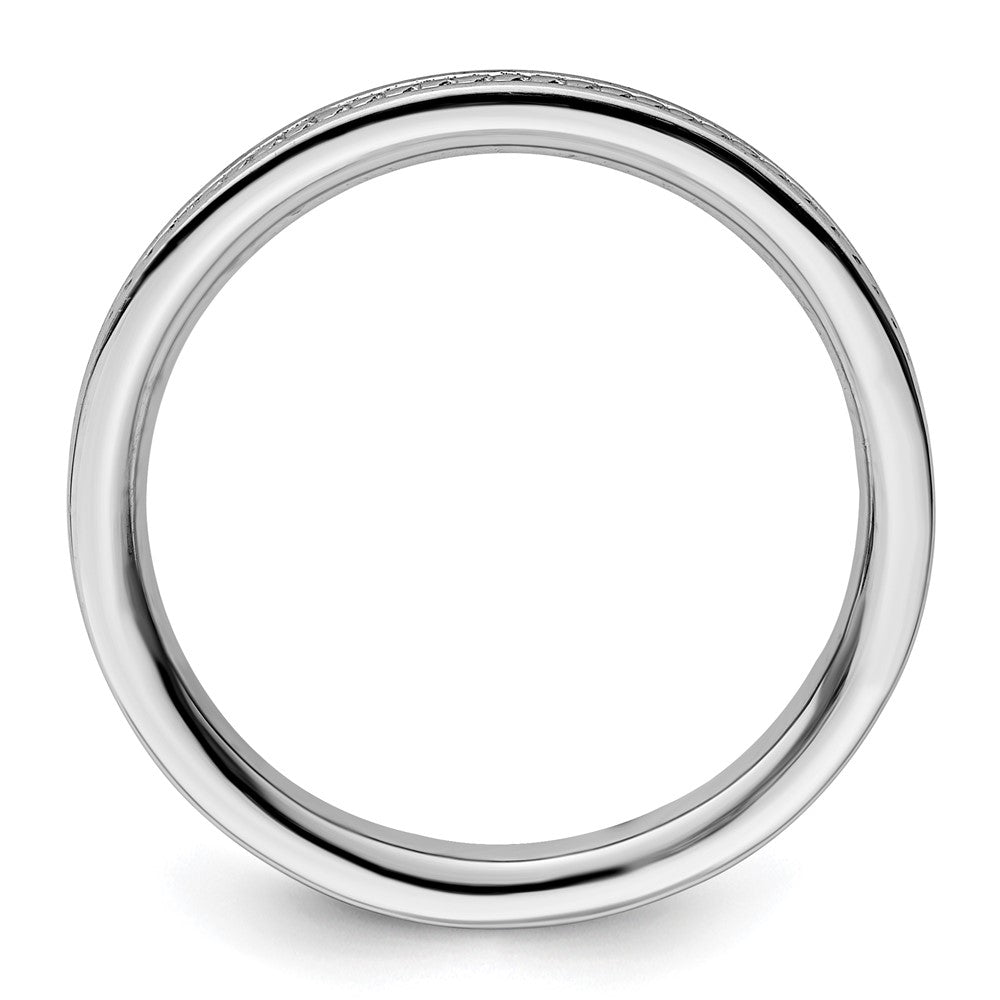 Sterlingsilber Stapelbar Expressions Rhodium Channeled Ring