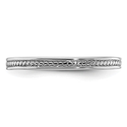 Sterlingsilber Stapelbar Expressions Rhodium Channeled Ring