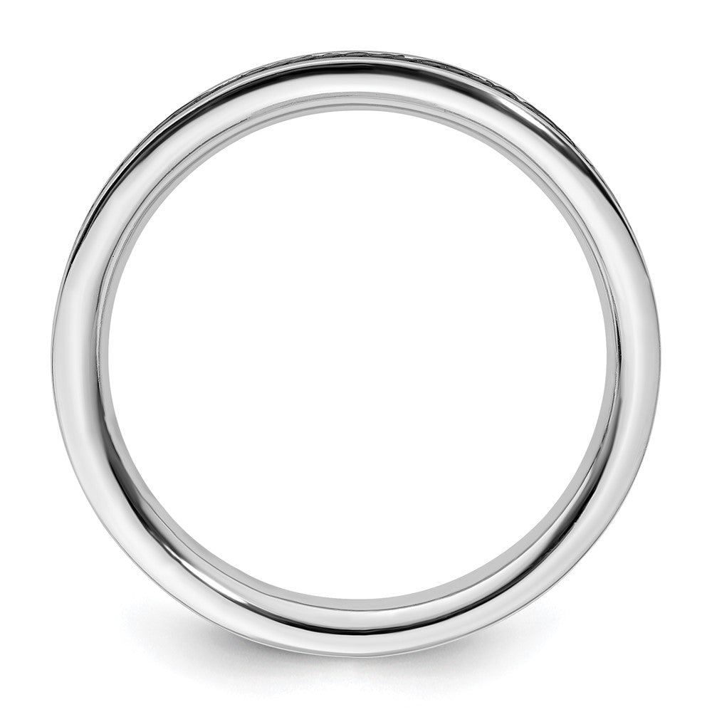 Sterlingsilber Stapelbar Expressions Schwarz Beschichtet Channeled Ring