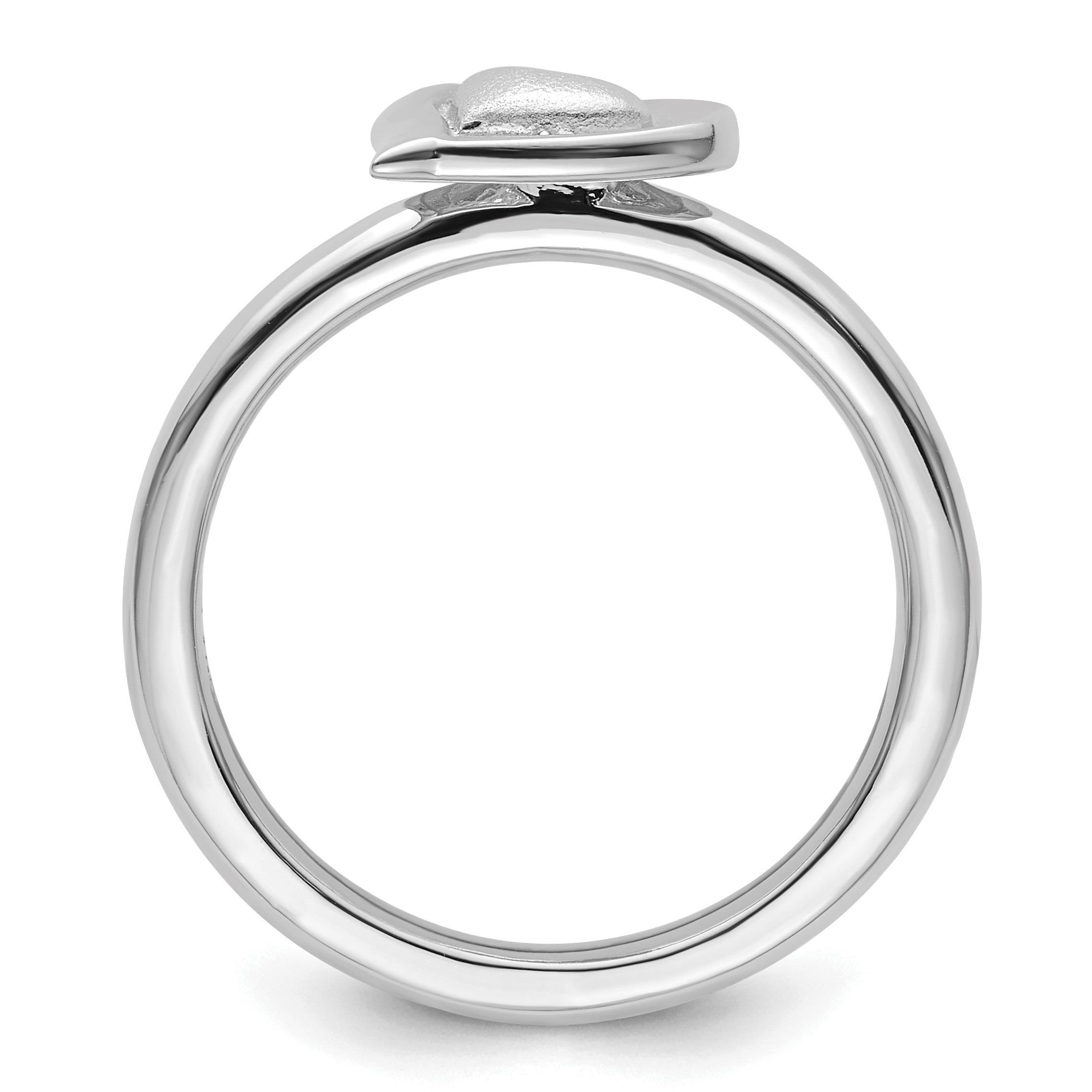 Sterlingsilber Stapelbar Expressions Rhodium Herz Ring