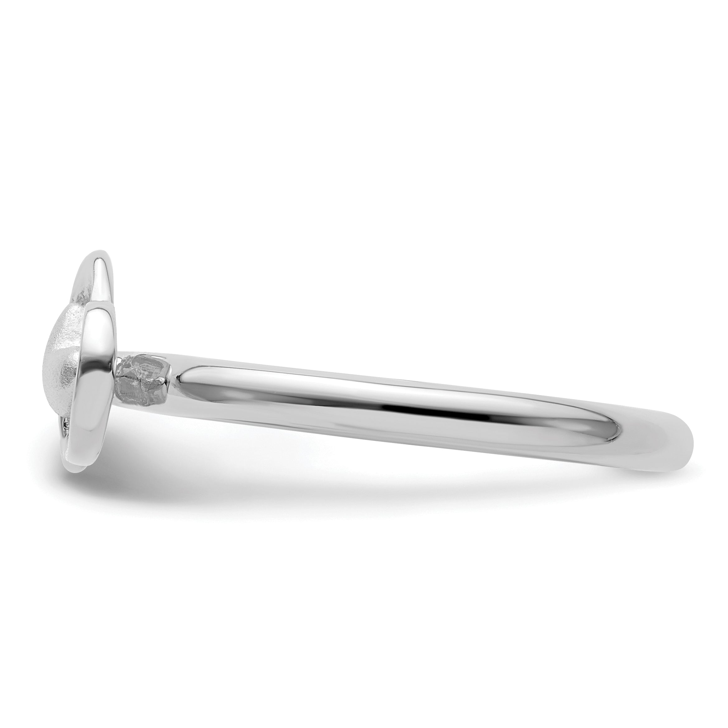 Sterlingsilber Stapelbar Expressions Rhodium Herz Ring
