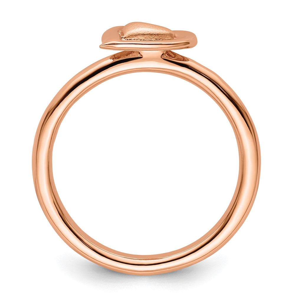 Sterlingsilber Stapelbar Expressions Rosa Beschichtet Herz Ring