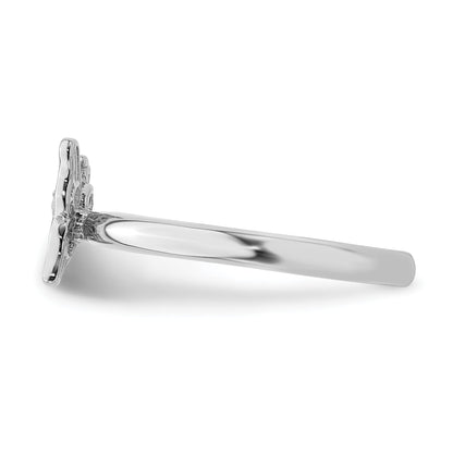 Sterlingsilber Stapelbar Expressions Rhodium Schmetterling Diamant Ring