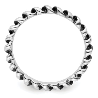 Sterlingsilber Stapelbar Expressions Antikisiert Ring