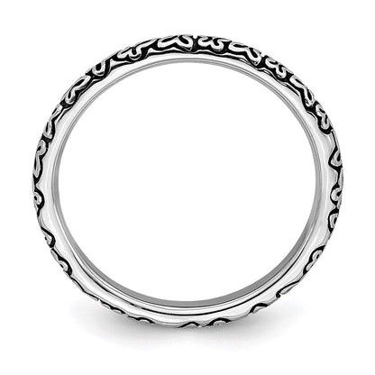 Sterlingsilber Stapelbar Expressions Antikisiert Ring