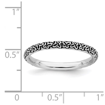 Sterlingsilber Stapelbar Expressions Antikisiert Ring