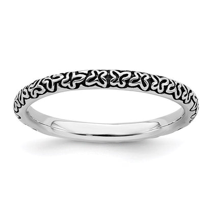Sterlingsilber Stapelbar Expressions Antikisiert Ring