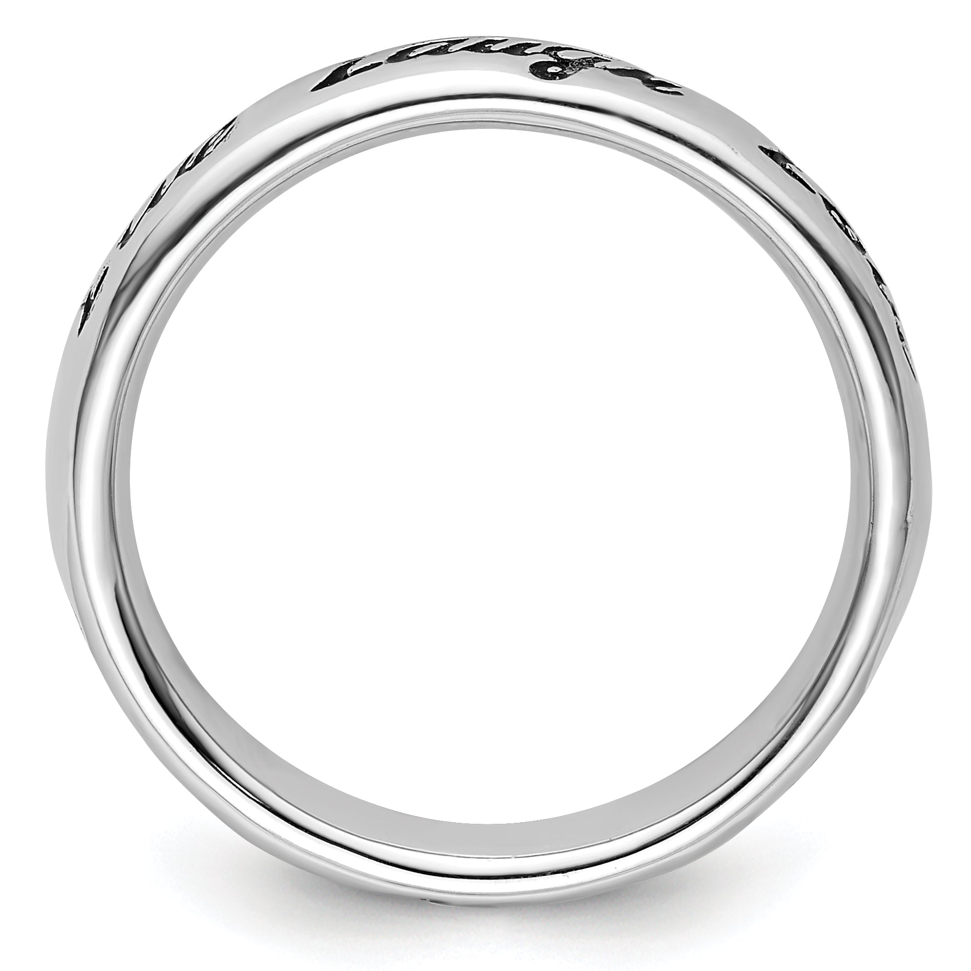 Sterlingsilber Stapelbar Expressions Emaille Leben Lachen Liebe Ring