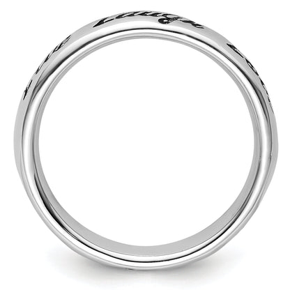 Sterlingsilber Stapelbar Expressions Emaille Leben Lachen Liebe Ring