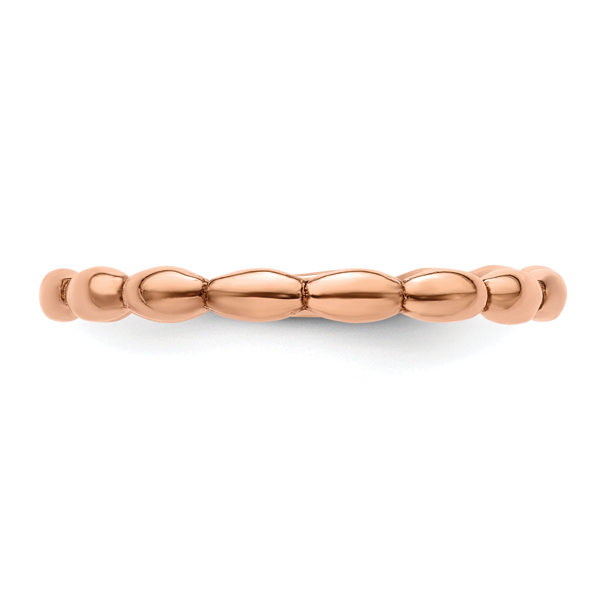 Sterlingsilber Stapelbar Expressions Rosa Beschichtet Rice Ring