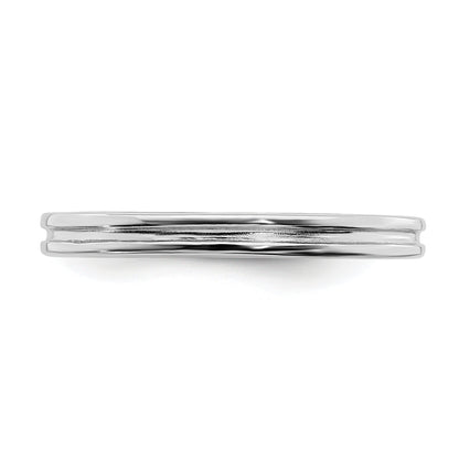 Sterlingsilber Stapelbar Expressions Rhodium Gerillt Ring