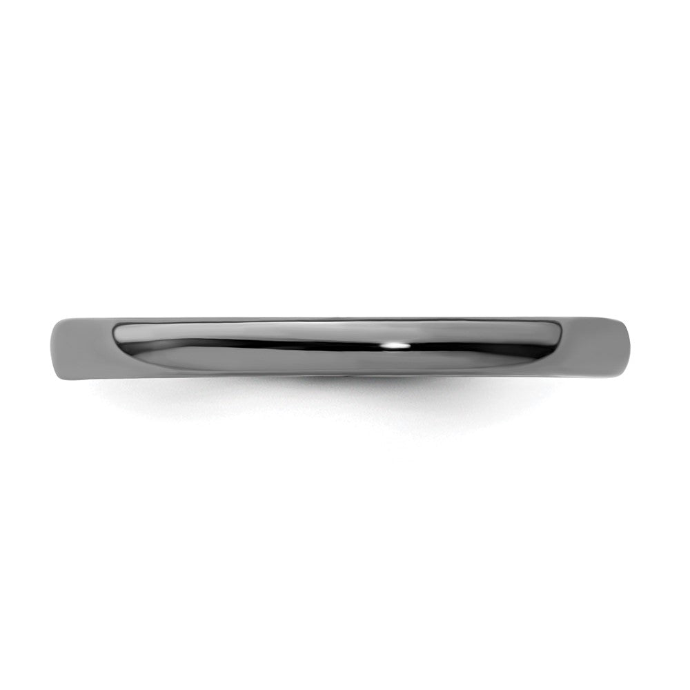Sterlingsilber Stapelbar Expressions Schwarz Beschichtet Poliert Ring