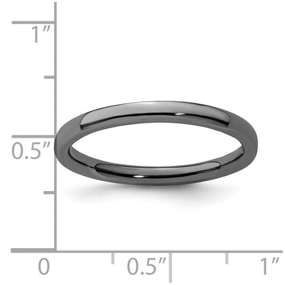 Sterlingsilber Stapelbar Expressions Schwarz Beschichtet Poliert Ring