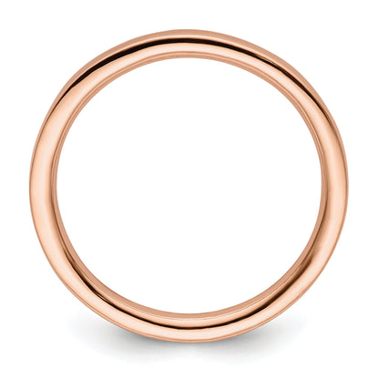 Sterlingsilber Stapelbar Expressions Rosa Beschichtet Poliert Ring