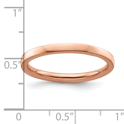 Sterlingsilber Stapelbar Expressions Rosa Beschichtet Poliert Ring