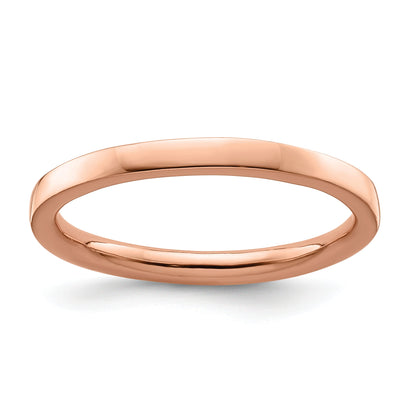 Sterlingsilber Stapelbar Expressions Rosa Beschichtet Poliert Ring