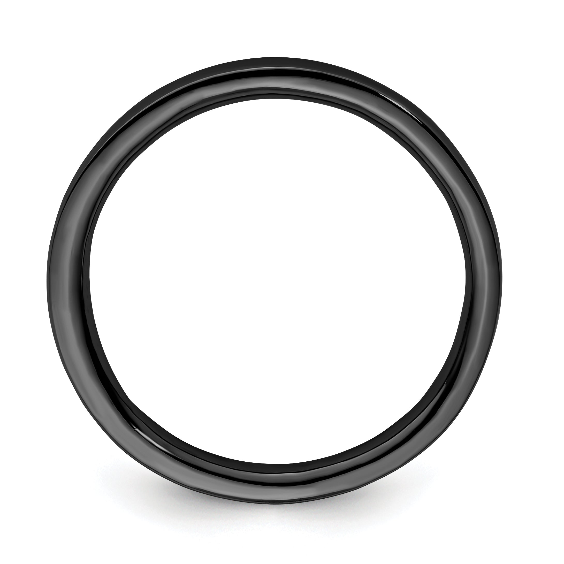 Sterlingsilber Stapelbar Expressions Schwarz Beschichtet Poliert Ring