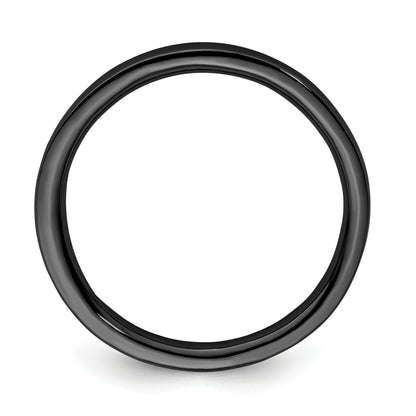 Sterlingsilber Stapelbar Expressions Schwarz Beschichtet Poliert Ring
