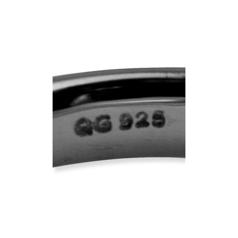 Sterlingsilber Stapelbar Expressions Schwarz Beschichtet Satiniert Ring (size 5 Nur)