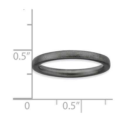 Sterlingsilber Stapelbar Expressions Schwarz Beschichtet Satiniert Ring (size 5 Nur)