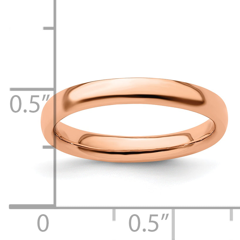 Sterlingsilber Stapelbar Expressions Rosa Beschichtet Poliert Ring