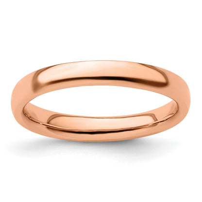 Sterlingsilber Stapelbar Expressions Rosa Beschichtet Poliert Ring