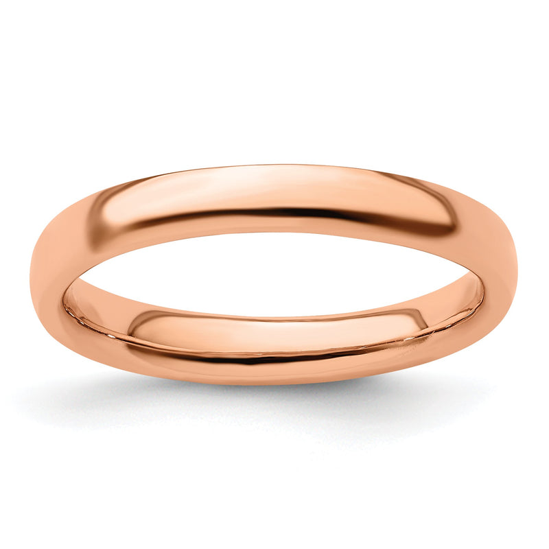 Sterlingsilber Stapelbar Expressions Rosa Beschichtet Poliert Ring