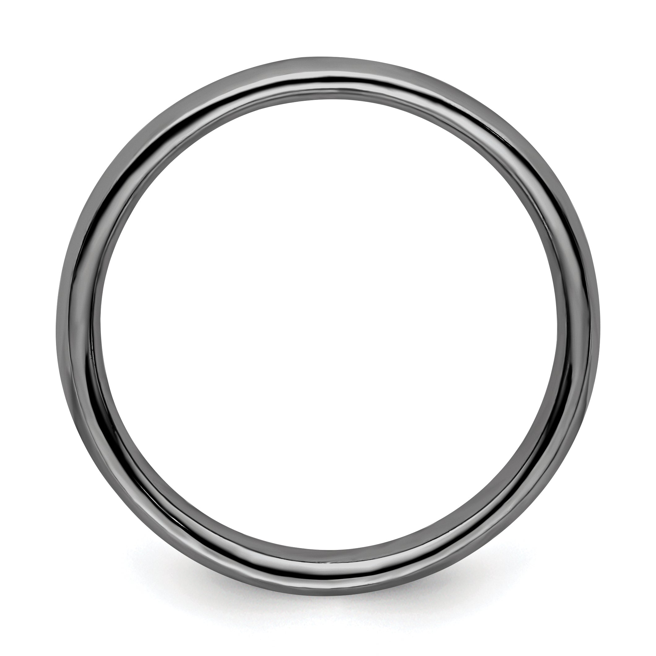Sterlingsilber Stapelbar Expressions Schwarz Beschichtet Poliert Ring