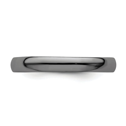 Sterlingsilber Stapelbar Expressions Schwarz Beschichtet Poliert Ring