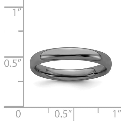 Sterlingsilber Stapelbar Expressions Schwarz Beschichtet Poliert Ring