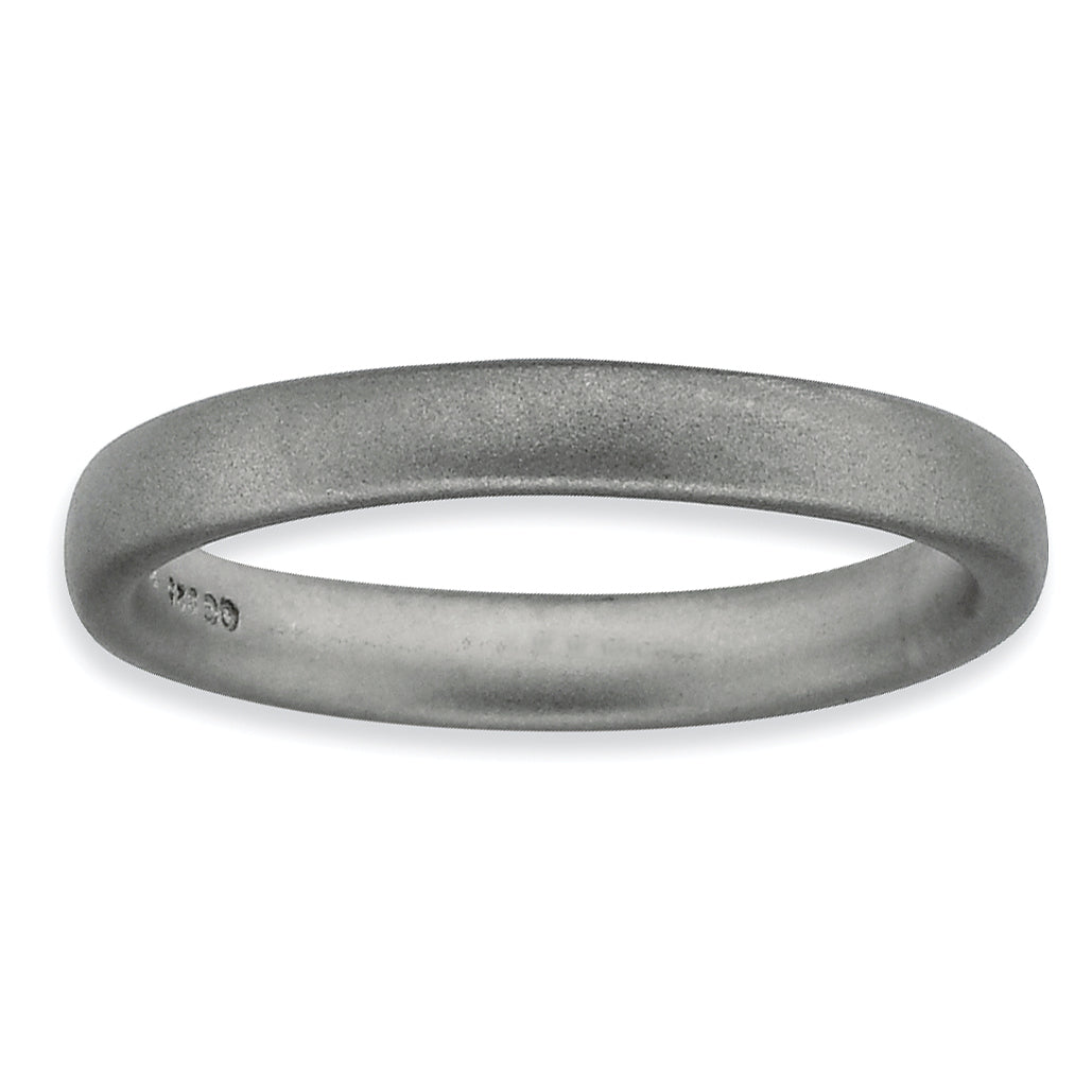 Sterlingsilber Stapelbar Expressions Rhodium Satiniert Ring
