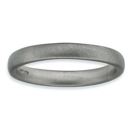 Sterlingsilber Stapelbar Expressions Rhodium Satiniert Ring