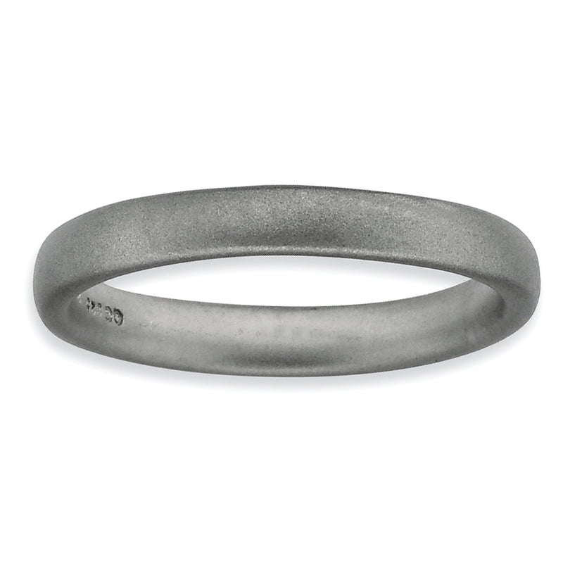 Sterlingsilber Stapelbar Expressions Rhodium Satiniert Ring
