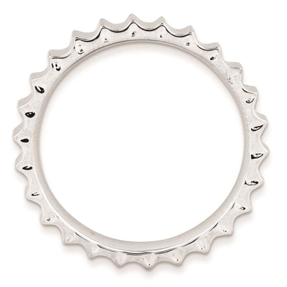 Sterlingsilber Stapelbar Expressions Rhodium Ring (size 6 Nur)