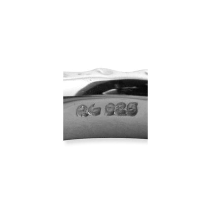 Sterlingsilber Stapelbar Expressions Rhodium Ring (size 6 Nur)