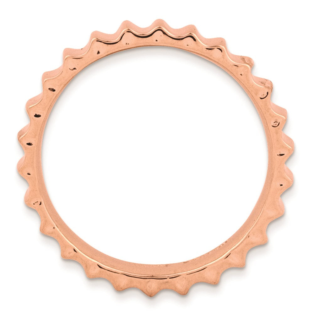 Sterlingsilber Stapelbar Expressions Rosa Beschichtet Ring (size 7 Nur)