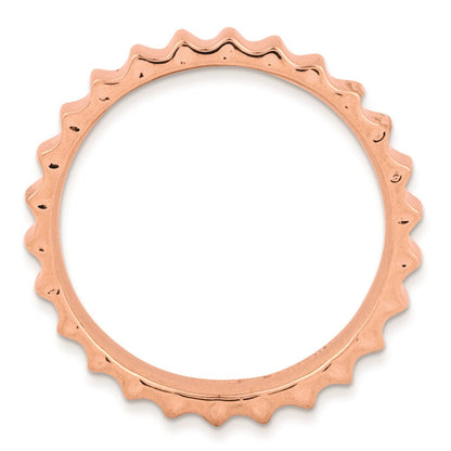 Sterlingsilber Stapelbar Expressions Rosa Beschichtet Ring (size 7 Nur)