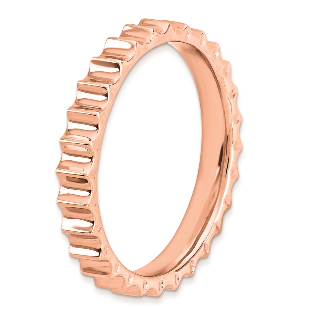 Sterlingsilber Stapelbar Expressions Rosa Beschichtet Ring (size 7 Nur)