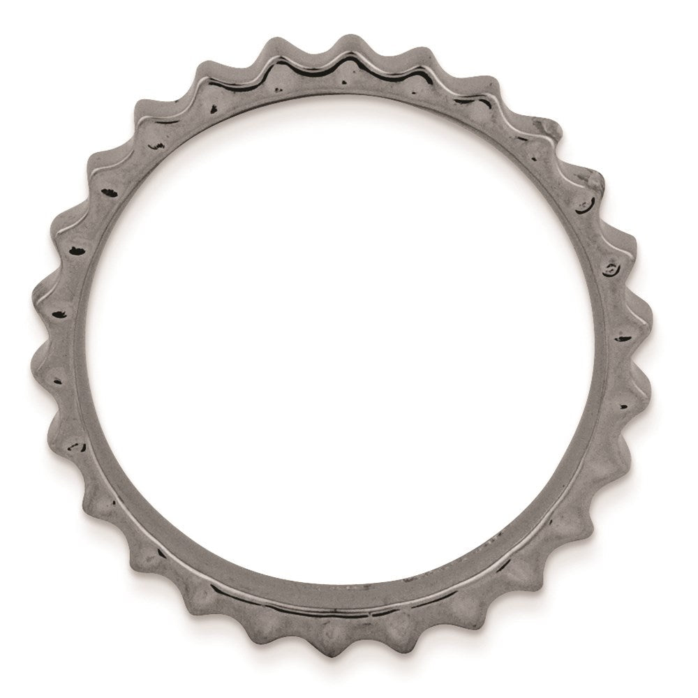 Sterlingsilber Stapelbar Expressions Schwarz Beschichtet Ring