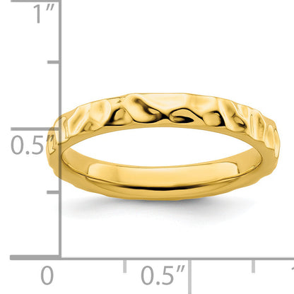 Sterlingsilber Stapelbar Expressions Vergoldet Ring