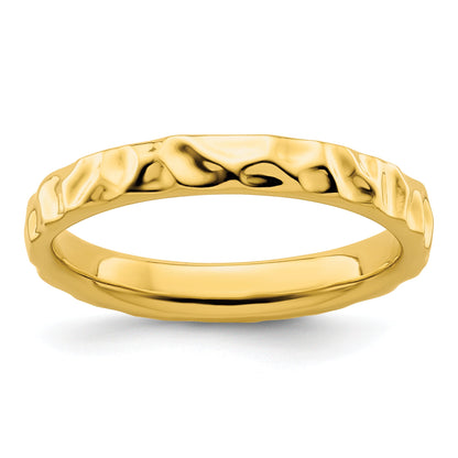 Sterlingsilber Stapelbar Expressions Vergoldet Ring