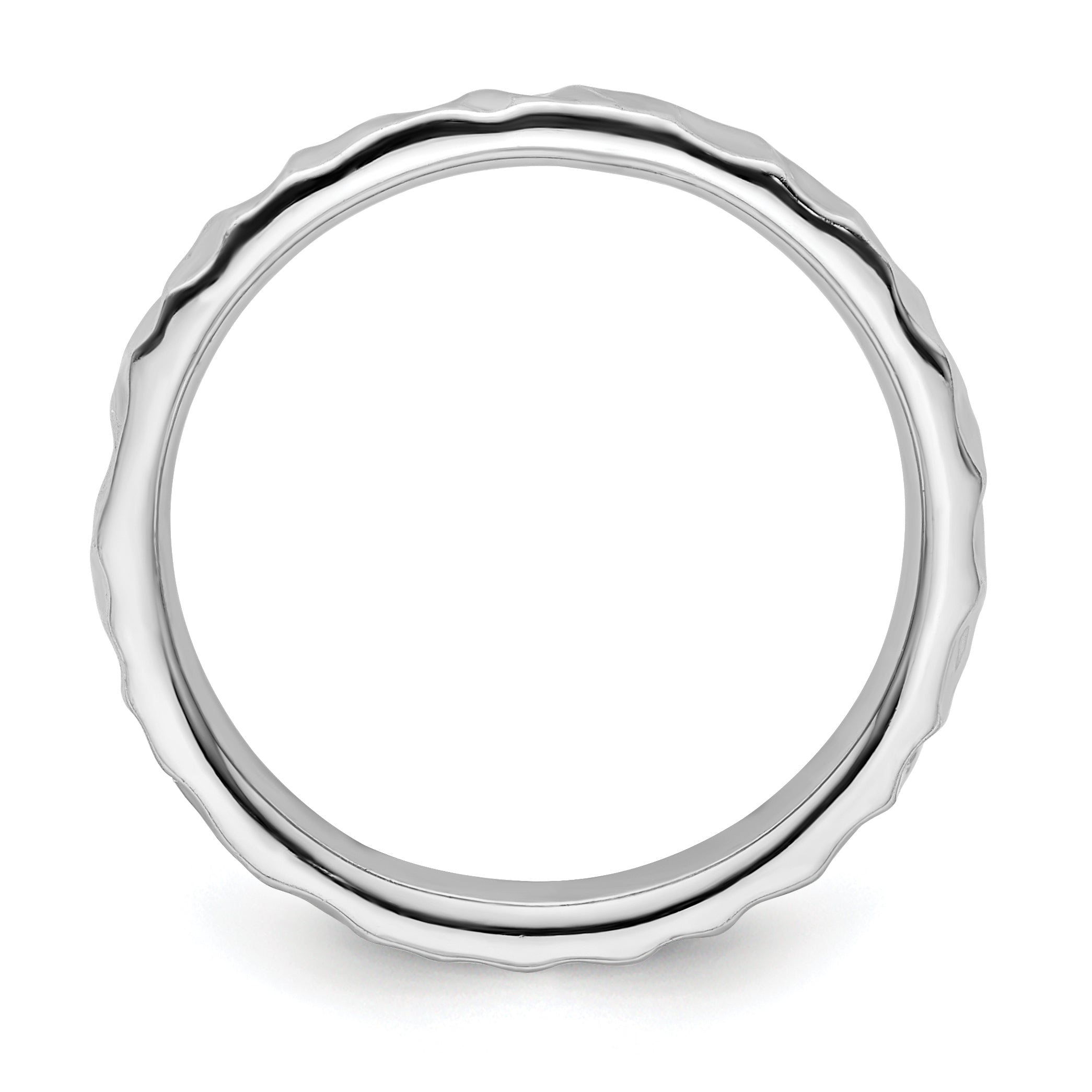 Sterlingsilber Stapelbar Expressions Rhodium Ring