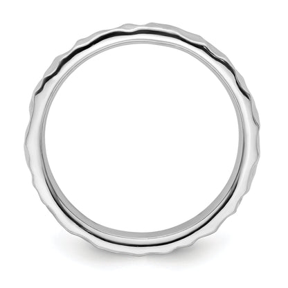 Sterlingsilber Stapelbar Expressions Rhodium Ring